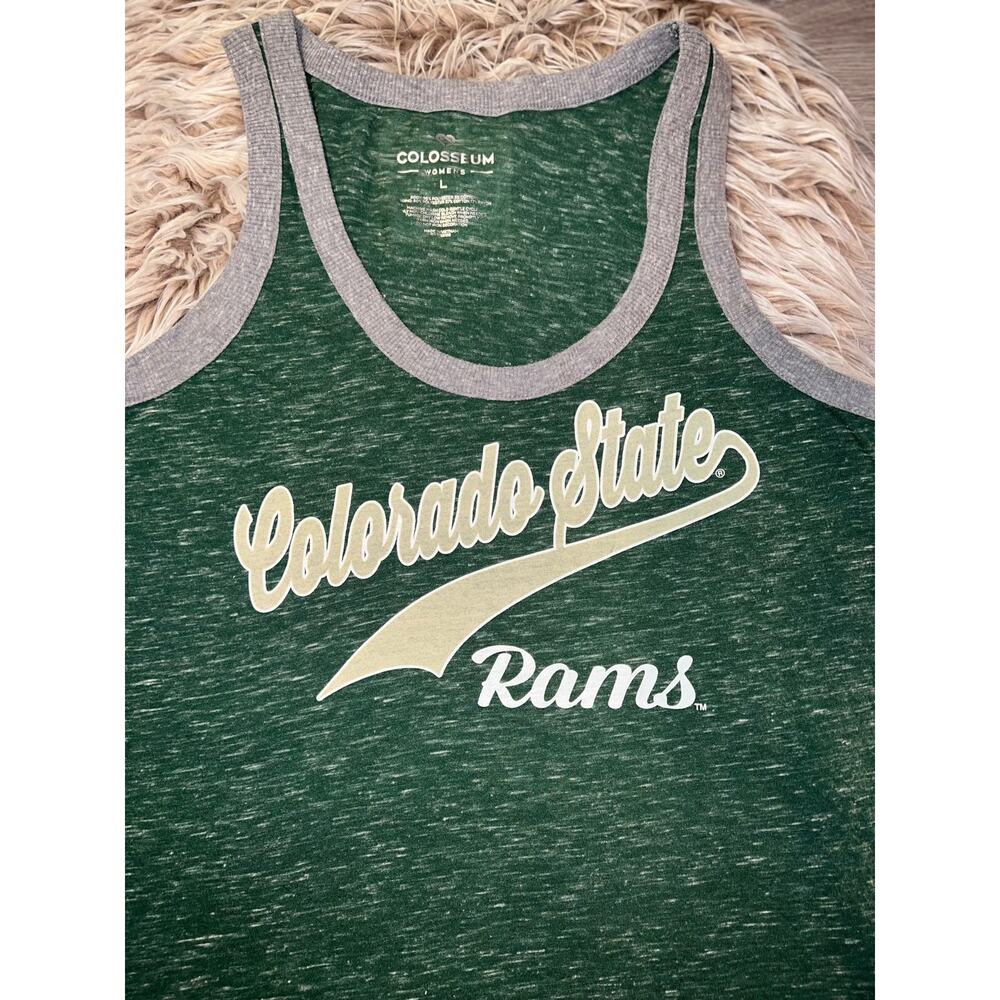 Colorado state rams women’s green sleeveless tee - Picture 3 of 9